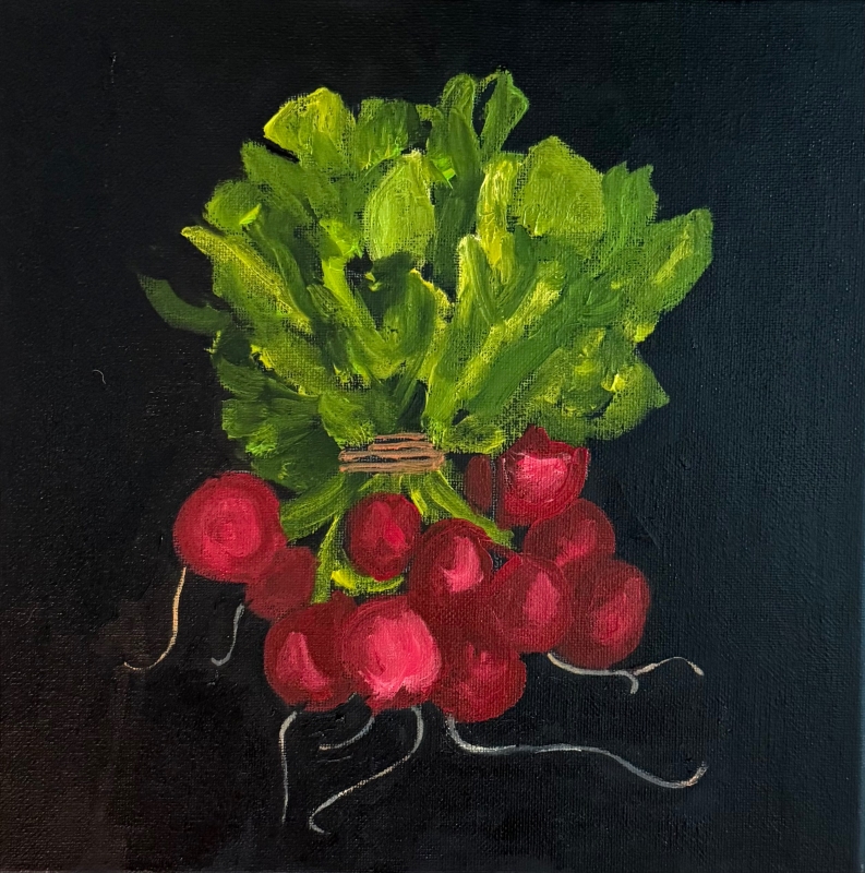 Radishes by artist Mozelle Marks